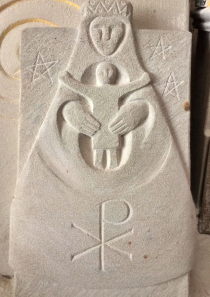 vierge à l'enfant gravé